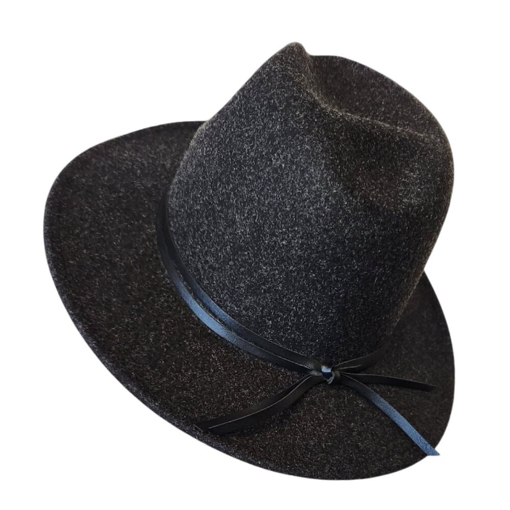 San Diego Hat Co Felt Fedora Leather Band Gray